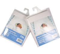 Cheng- Lot De 2 Draps Housses Pour Lit Enfant/Bébé, 60x120 Cm Drap Housse Doux, Respirant, Confortable Et Réglable - 100% Coton - Sans Motif - Couleur Unie Blanc