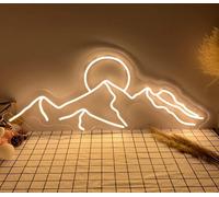 CHENG-Lumières décoratives LED, Interface USB, montagnes, lever du soleil, coucher de soleil, enseignes au néon, décoration murale, Art de noël, luminosité réglable 34x17cm
