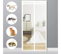 CHENG Magnétique Moustiquaire Porte Rideau 180x220cm, Rideau Porte Anti Insectes, aimants Ultra Seal, Facile pour Enfants et Animaux, Convient à la Taille Noir