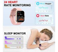CHENG-Montre Connectée Femme Homme, Smartwatch Appel Bluetooth, 1.96""HD Montre Connectée Podomètre Sommeil Fréquence Cardiaque, 113+ Sportifs IP68 Étanche Montre Sport, Montre Intelligente pour Andro