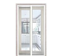 CHENG Moustiquaire a Aimant 120x210cm, Rideau magnétique pour Portes, Fermeture Automatique Anti Insecte Mouche Moustique, for Le Salon/Porte Patio/Windows, Blanc
