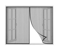 CHENG Moustiquaire a Aimant 95x215cm, Rideau magnétique pour Portes, Facile Ouvrir et Fermer la Conception Lair Peut circuler Librement, pour Baie Vitree Fenetre Coulissante - Noir