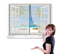 CHENG Moustiquaire aimantée 120x125cm, Mailles Ultra Fine, Automatiquement fermé Pliable Lair Peut circuler Librement, pour Fenetre Coulissante Baie Vitree - Gris
