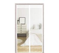 CHENG Moustiquaire Porte fenetre 95x230cm, Moustiquaire magnétique, aimants Ultra Seal Facile pour Enfants et Animaux, for Le Salon/Porte Patio/Windows, Blanc