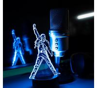 Cheng-Musicled Lumière 3d Dream Veilleuse Froid Lampe Usb Et Batterie Avec Télécommande 7 Couleurs Et 5 Modes Gadget Idée Cadeau Fan De Freddie Queen (Mercury)