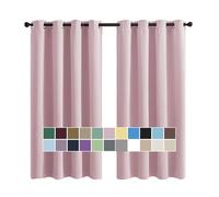 CHENG Occultants à Pattes, Tissu Occultant pour Rideau, Isolation Thermique Imperméable Réduction du Bruit, pour La Decoration de Chambre, 160x160cm(Hauteur x Largeur) Rose Clair, 2 pièces