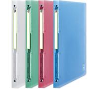 Cheng-Oxford 2nd Life Lot De 4 Classeurs Souples A4 Dos De 20mm 4 Anneaux Couleurs Assorties Translucides