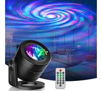 CHENG-Projecteur Ciel Etoile, Projecteur LED Aurore Boréale Orientable à 180°, 33 Combinaisons Nebula Avec Musique Bluetooth, Minuterie et Télécommande Pour Décoration de Salle/Fête/Home Cinéma (Noir