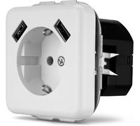 CHENG-Ritter 0216130106 Vario Multiprise USB 2,1 A Blanc