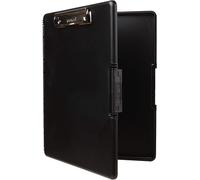 CHENG-Slimcase Lot de 2 Porte-Blocs en Plastique avec Rangement et Ouverture latérale, Fournitures de Bureau pour Organiser, Transporter et Ranger, Support A4, idéal pour Les Infirmiers, Noir
