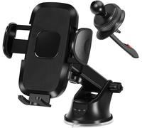 Cheng-Support De Téléphone De Voiture, 3 En 1 Universel Pour Pare-Brise De Voiture, Tableau De Bord/Grille D'aération, Support De Téléphone À Ventouse Puissante Pour Voiture, Support De Téléphone