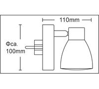 Cheng-Trango Veilleuse À Capteur Led 2635-015 *Milo* Lumière De Sécurité 230v Avec Détecteur De Mouvement & Fonction Automatique En Noir, Lampe À Douille, Applique Murale, Lampe D'orientation, Lampe