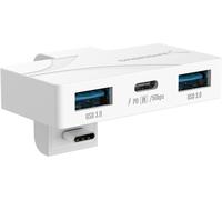 CHENG-USB Type-C 3-Port Gaming Hub pour ASUS ROG Ally - Léger, Portable, Prêt à l'emploi, Chargement 100W PD3.0, Ports USB-A & USB-C (HB-ROAY)