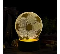 Cheng-Veilleuse 3d Football, Lampe Football, Veilleuse 3d Illusion Led, 16 Couleurs Veilleuse Stéréoscopique Visuelle À Gradation, Cadeaux Créatifs Pour Enfants Et Fans De Football