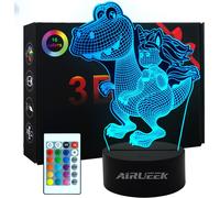 Cheng-Veilleuse Dinosaure 3d Led Veilleuse Enfant Dinosaure Licorne-16 Variations De Couleurs/1 Télécommande/1 Base,Décoration Chambre Cadeau De Jouet Drôle Pour Garçon Fille