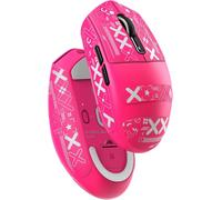 CHENG-x ATTACK SHARK G3 Souris Gamer Sans Fil, Ultra-Légère 59g, Capteur Optique PAW3311, 25 000 DPI, Bluetooth/2.4G/USB-C, 5 Boutons Programmables, Grip Antidérapant, 500mAh pour PC ¿ Rouge Baie