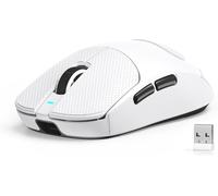 CHENG-X Attack Shark X8SE 55g Souris Gaming sans Fil Ultra-légère avec Bande adhésive-25000 DPI,capteur PAW3311,trimode BT/2,4G/USB-C,80 Millions de clics,500mAh,Pilote Web,pour Win/Mac-Blanc