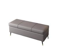 CHENGAIJIAN Banc de lit Tabouret à Chaussures for Usage Domestique, Rangement de Porte, Chaussures d'entrée, canapé de Chevet, Long Peut être(Light Gray,120cm)