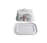 CHENGAIJIAN Beurriers Beurrier avec couvercle, plateau Dim Sum, boîte de stockage de fromage en émail, adapté aux hôtels et Restaurants