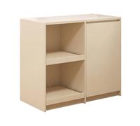 CHENGAIJIAN Îlot de Cuisine Storage Island Cabinet with Sliding Shelves Wood Side Cabinet in Mist Gray