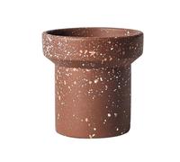 CHENGAIJIAN Pot à Fleurs Pot de Fleurs cylindrique en Ciment avec Trou de Drainage et diffuseur d'eau, idéal for Une Table de Travail.(Red,S)