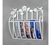 ChengBeautiful Porte-revues Mural Magazine Métallique Magazine Magazine Racque de journaux Rack 30x13x30cm Blanc Blanc (Couleur : White, Size : 30x13x30cm)