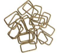 ChengChengJin Lot de 20 anneaux rectangulaires en métal pour la fabrication de sacs à dos pour animal domestique, bronze, 32x16x2.8mm