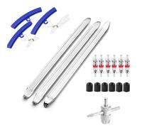 CHENGCKJ 3 Pièces Demonte Pneu, 30CM Demonte Pneu Voiture avec 3 Jantes Protecteurs Outils Leviers de Pneus pour Enlever Ou Remplacer Les Pneus Vélo, Moto, Voiture, Scooter