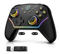 CHENGDAO Contrôleur Sans Fil 2.4G pour PC/Windows (10/11), Compatible avec Switch/OLED/Lite/Android, Joysticks à Effet Hall, Éclairage RGB, Batterie Longue Durée de 1200mAh