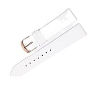 CHENGG Watch Band Leather 18 mm 20 mm 22 mm Minage Louce de montre lisse CElonge Ajustement approprié pour DW montres Galaxy Watch Gear S3 Watch Strap (Couleur: White Rose Gold, Taille: 18 mm)