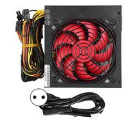 CHENGGONG Bloc d'alimentation PC, Bloc d'alimentation Rouge pour Ordinateur, Bureau à Faible consommation d'énergie réglable à Faible Bruit et à Faible Bruit pour Ordinateur de Bureau à Domicile Pink