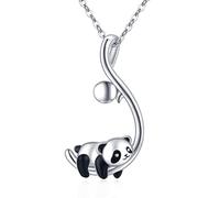 CHENGHONG Collier animal pour femme et fille en argent 925 - Pendentif en pierre de lune - Cadeau pour mère, fille, femme et enfant, 45 cm, Argent sterling