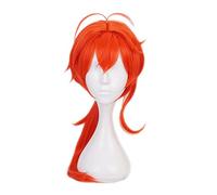 chenghuax Convient à la Perruque de Cosplay de Yuanshen, Cheveux Longs Orange-Rouge (Color : As Show, Size : One Size)