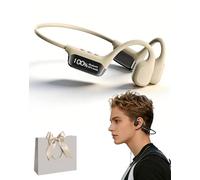 chenghuayu Luvant Bone Conduction Headphones - Casque Bluetooth sans Fil à Oreille Ouverte, Son Panoramique à 360°, Léger Et Résistant à La Transpiration, Micro Intégré, Longue Autonomie (#A)