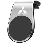 CHENGJIANSHANGMAO Support Téléphone Voiture Magnétique pour Mitsubishi Triton V Double Cab Chassis 2019-2025, Porte Telephone Voiture Aimanté Grille Aération D'installation,Grey