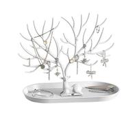 Chenglanhsjg Antler Tree Bijoux Affichage du support de rangement Tower Tower Rack Organisateur de suspension avec cerf pour le collier d'anneau Boucles d'oreilles (Blanc)
