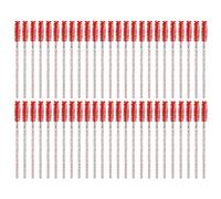 Chenglanhsjg Brosse à Cils Professionnelle pour Le Maquillage, matériau ABS de Haute qualité, Poils Fins et Doux, Forte Prise en Poudre, Lot de 50 (Rouge)