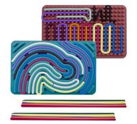 CHENGLI 2PCS Planche d'Activité Sensorielle,Sensory Activity Board,Design Double Face 2 en 1 pour Jouet Anti-Stress, Aide à Soulager Le Stress, Jouet Montessori Un Ver Qui Se Tortille avec Matrice