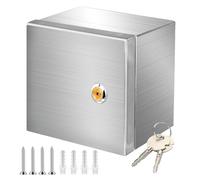 CHENGPI Acier Inoxydable 304 Armoire Boîtes de Distribution 160 * 130 * 120MM,Boîtier Mural pour L'extérieur/Intérieur avec Serrure