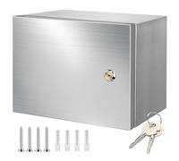 CHENGPI Acier Inoxydable 304 Armoire Boîtes de Distribution 250 * 200 * 140MM,Boîtier Mural pour L'extérieur/Intérieur avec Serrure