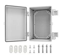 CHENGPI Boite de Derivation avec Couvercle à Charnière en Acier Inoxydable,Boîtier électrique étanche IP65 Boîtier en Plastique ABS,50x40x20CM,Comprend une Plaque de Montage et un Support Mural