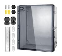 CHENGPI Boîte de Dérivation Electrique,Boitier Electrique Étanche avec Couvercle à Charnière,IP66 Boîte de Jonction en Plastique ABS,Couvercle Transparent Coffret Électrique 430x530x200MM