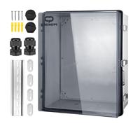 CHENGPI Boîte de Dérivation Electrique,Boitier Electrique Étanche avec Couvercle à Charnière,IP66 Boîte de Jonction en Plastique ABS,Couvercle Transparent Coffret Électrique 500x600x220MM