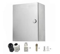 CHENGPI Boîte de Jonction électrique Extérieure Imperméable en Acier Inoxydable,Boîte Etanche Electrique Extérieure,Boîtier électrique étanche avec Plaque de Montage Isolée|25x20x12CM