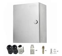 CHENGPI Boîte de Jonction électrique Extérieure Imperméable en Acier Inoxydable,Boîte Etanche Electrique Extérieure,Boîtier électrique étanche avec Plaque de Montage Isolée|50x40x18CM