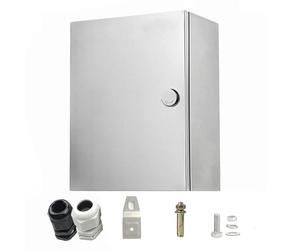 CHENGPI Boîte de Jonction électrique Extérieure Imperméable en Acier Inoxydable,Boîte Etanche Electrique Extérieure,Boîtier électrique étanche avec Plaque de Montage Isolée|30x25x14CM