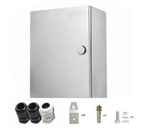 CHENGPI Boîte de Jonction électrique Extérieure Imperméable en Acier Inoxydable, Boîtier électrique étanche avec Plaque de Montage Isolée, 40x30x16CM