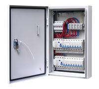 CHENGPI Boite Électrique 3 Rangées,Coffret électrique équipé avec 4P FI disjoncteur Type A et Disjoncteurs,Pré - Câblage