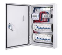 CHENGPI Boite Électrique 3 Rangées,Coffret électrique équipé avec 4P FI disjoncteur Type A et Disjoncteurs,Pré - Câblage