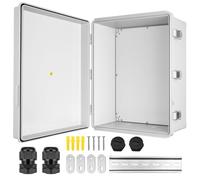 CHENGPI Boitier Electrique Étanche,Boite de Derivation Electrique avec Couvercle à Charnière,IP66 Boîte de Jonction en Plastique ABS,Coffret Électrique 500x600x220MM